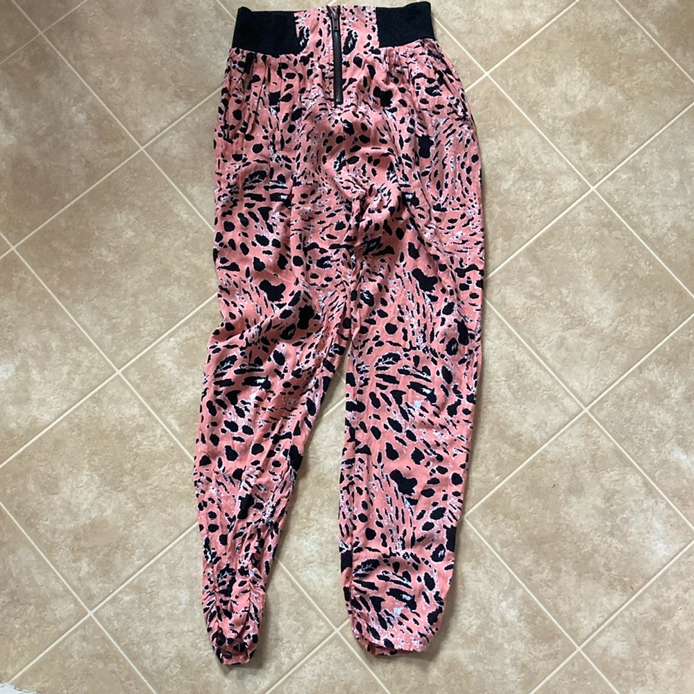 Material Girl Pink and Black Patterned pants